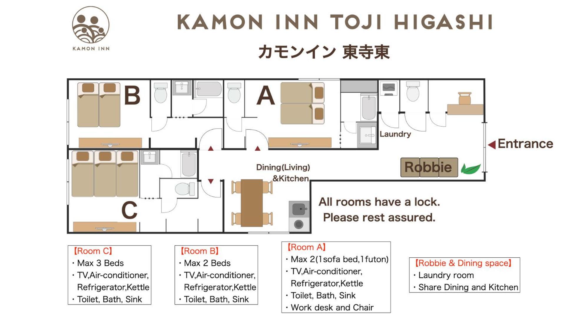 カモンイン 東寺東 Aparthotel Kyōto
